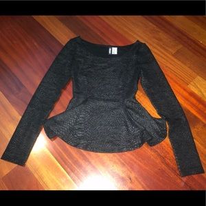 Animal print peplum top